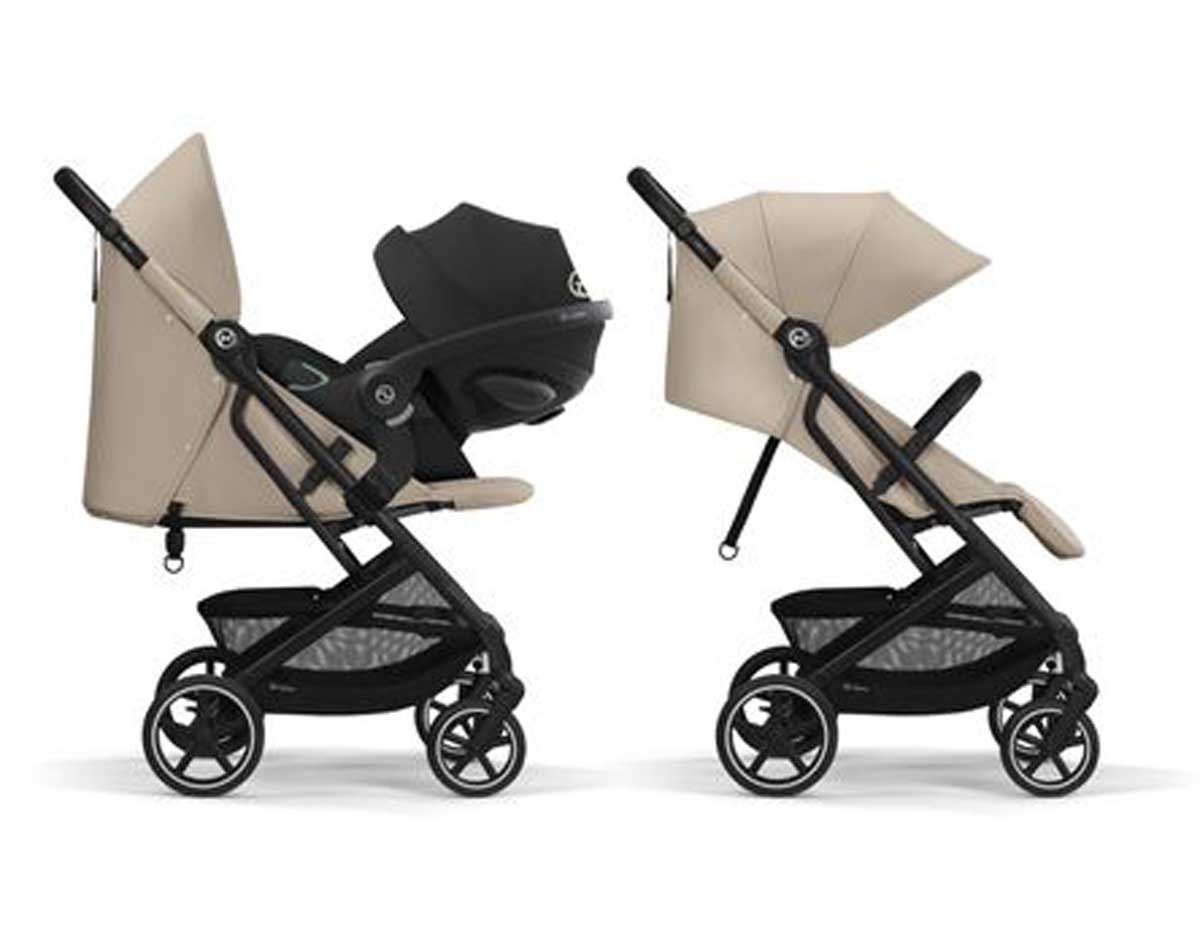 Marela voziček Cybex Beezy fog grey, light grey potovalni sistem